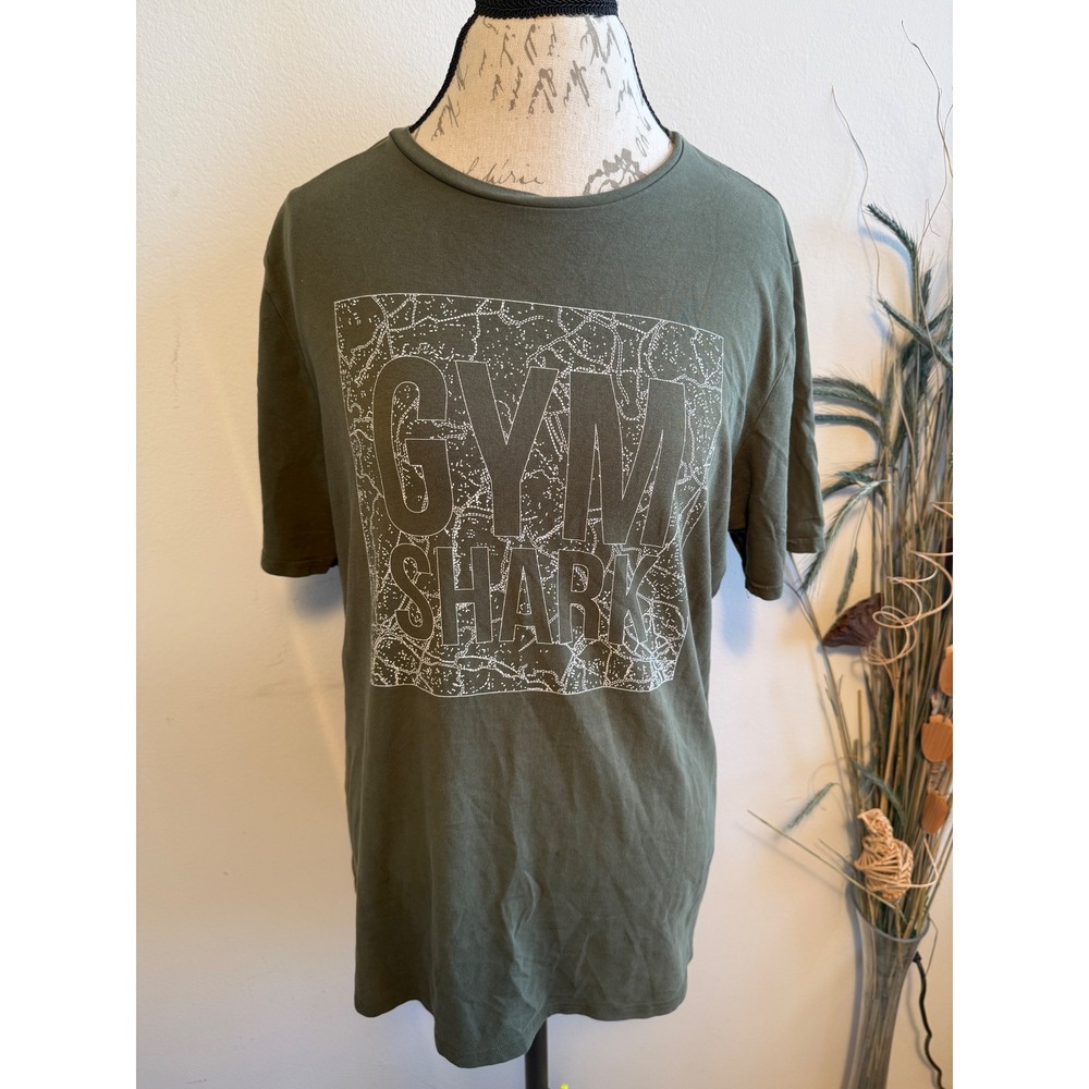 Gymshark Mens XL Olive Green Graphic Short Sleeve‎ T-Shirt GMST4548-HG